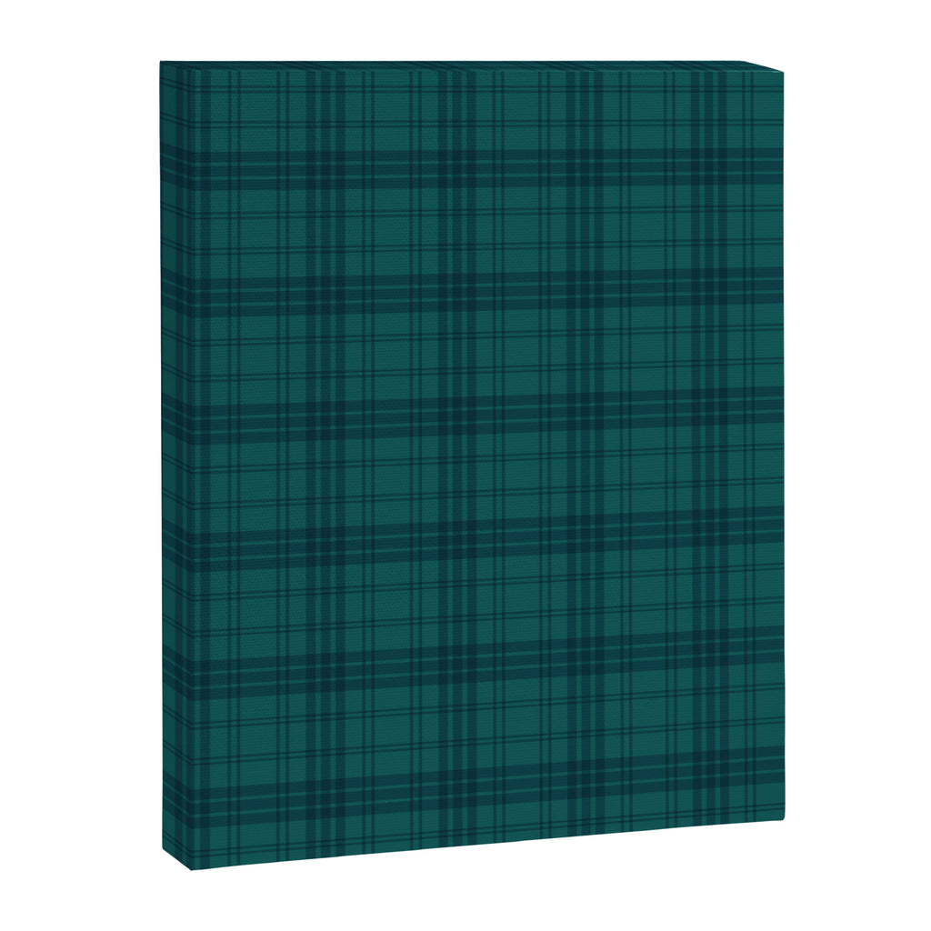 Dark Teal Plaid Canvas Print Gallery Image 8