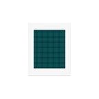 Dark Teal Plaid Art Print Gallery Image 1