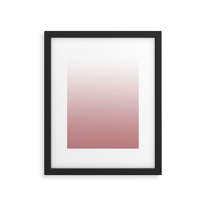 Dusty Rose Gradient Color Framed Art Print Gallery Image 1