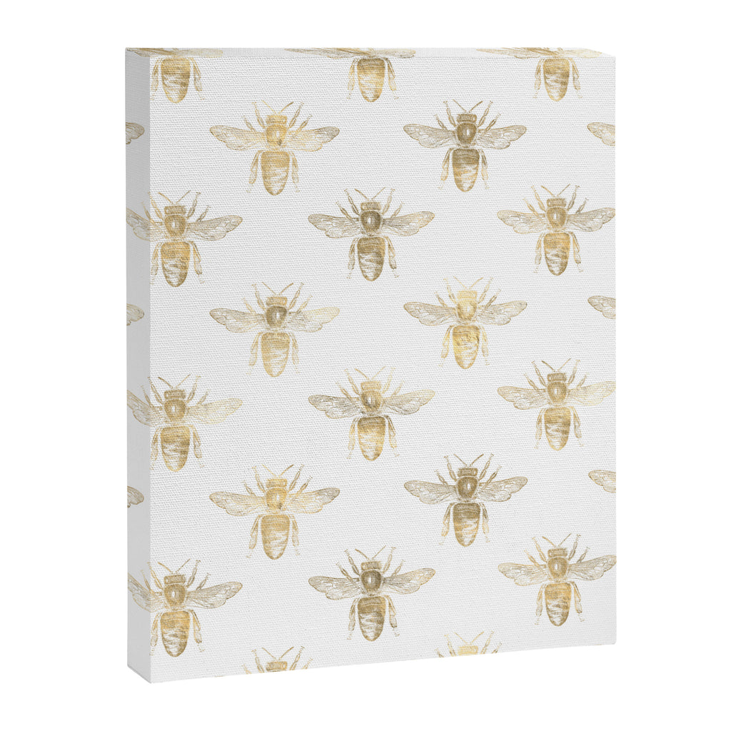 Gold Bee Pattern Canvas Print Gallery Image 8