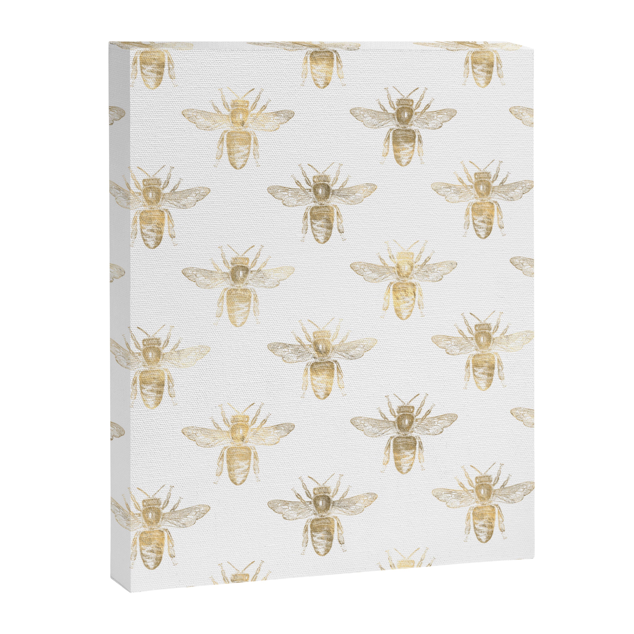 Gold Bee Pattern Canvas Print Gallery Image 8