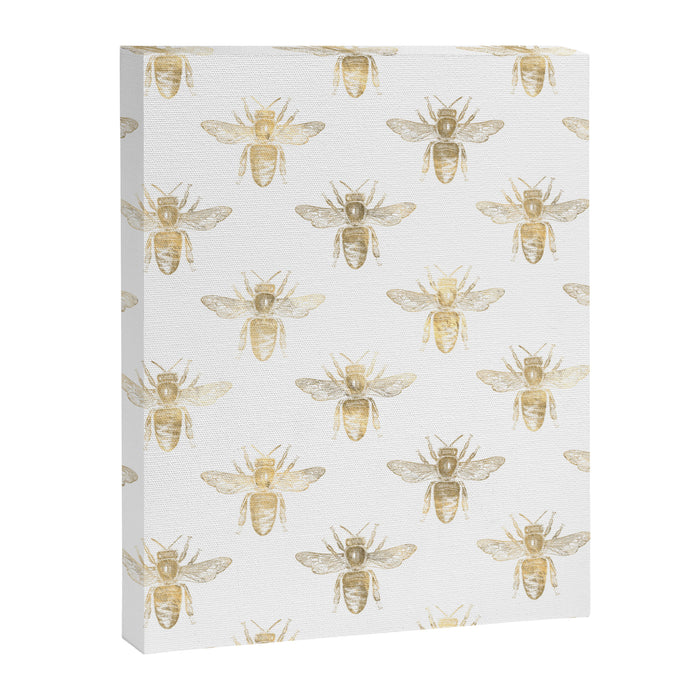Gold Bee Pattern Canvas Print Gallery Image 1
