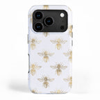 Gold Bee Pattern iPhone Case Gallery Image 1