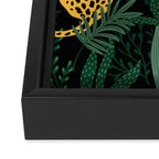 Leopards & Roses Pattern Framed Canvas Print Gallery Image 3