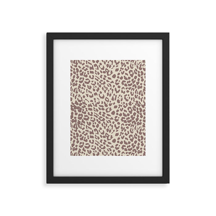 Light Tan Leopard Framed Art Print Gallery Image 1