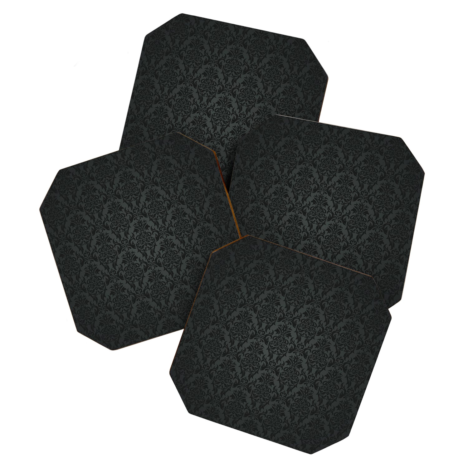 Luxury Black Damask Coaster Gallery Image 1