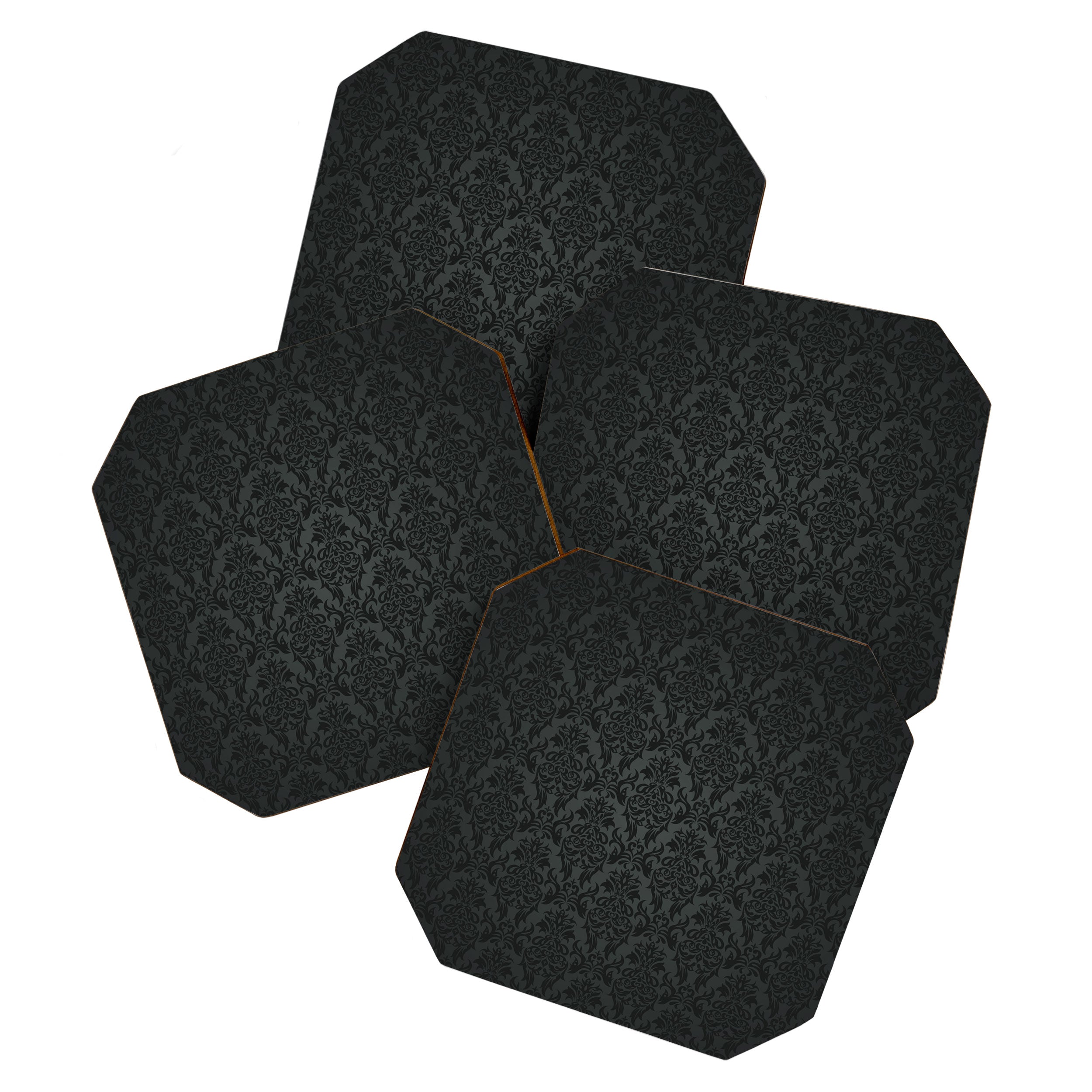 Luxury Black Damask Coaster Gallery Image 1