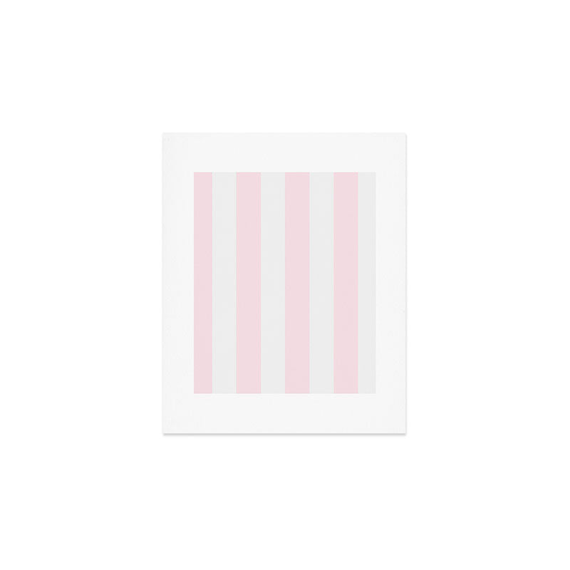 Luxury Striped Pastel Pink Art Print Gallery Image 1