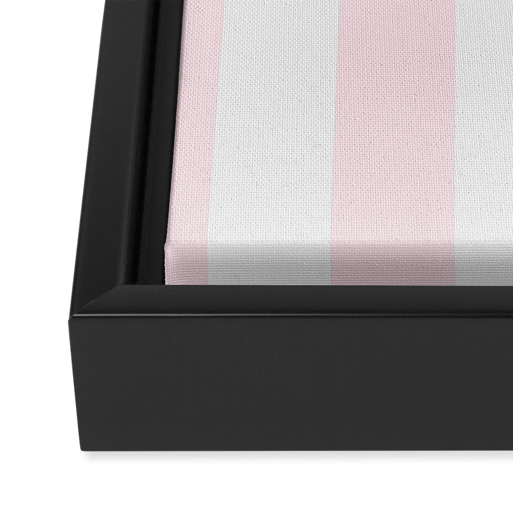 Luxury Striped Pastel Pink Framed Canvas Print Gallery Image 3