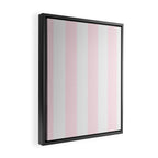 Luxury Striped Pastel Pink Framed Canvas Print Gallery Image 2