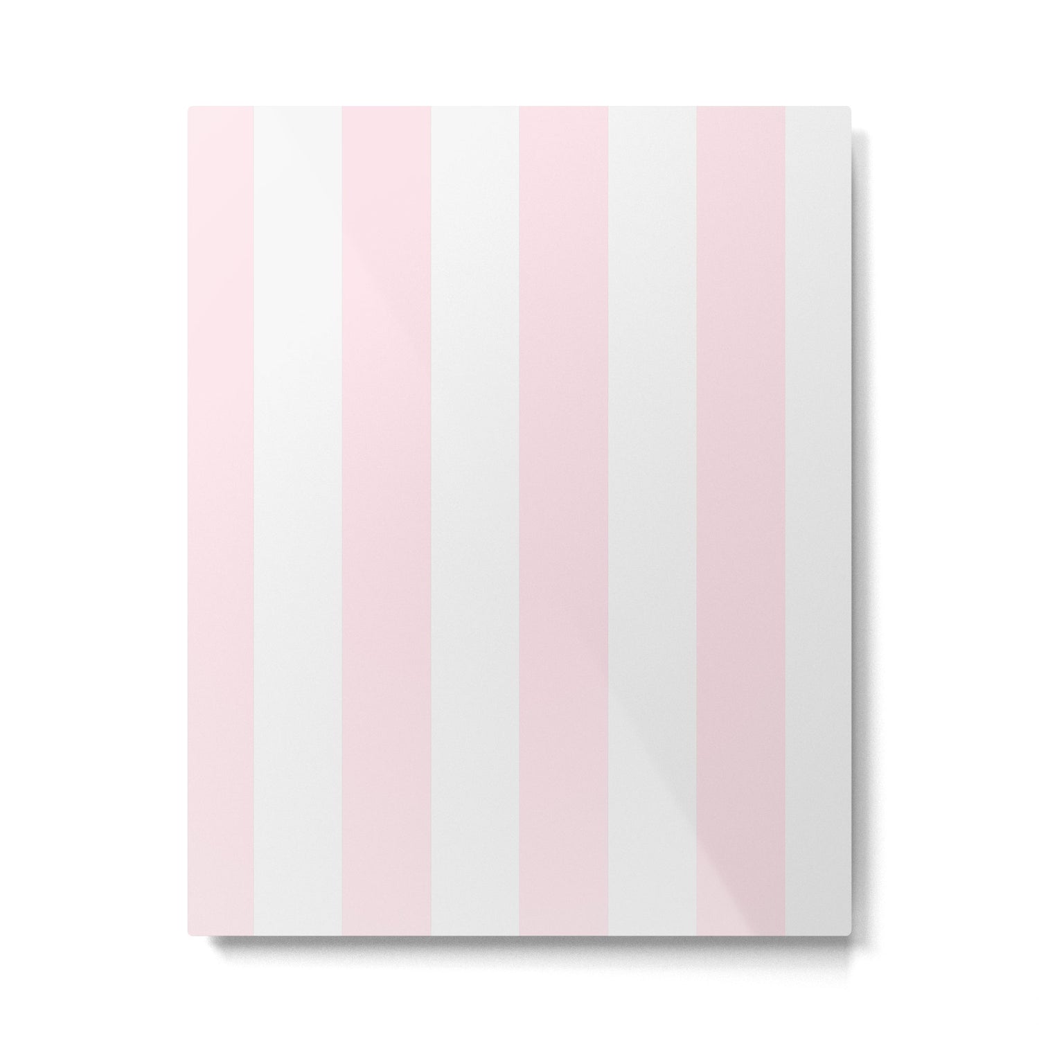 Luxury Striped Pastel Pink Metal Print Gallery Image 6