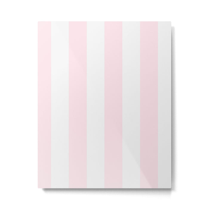 Luxury Striped Pastel Pink Metal Print Gallery Image 1