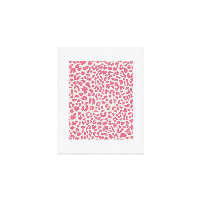 Pink Leopard Print Art Print Gallery Image 1