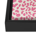 Pink Leopard Print Framed Canvas Print Gallery Image 3