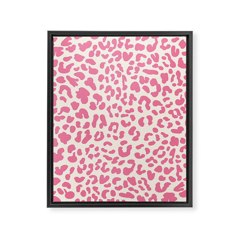 Pink Leopard Print Framed Canvas Print Gallery Image 8