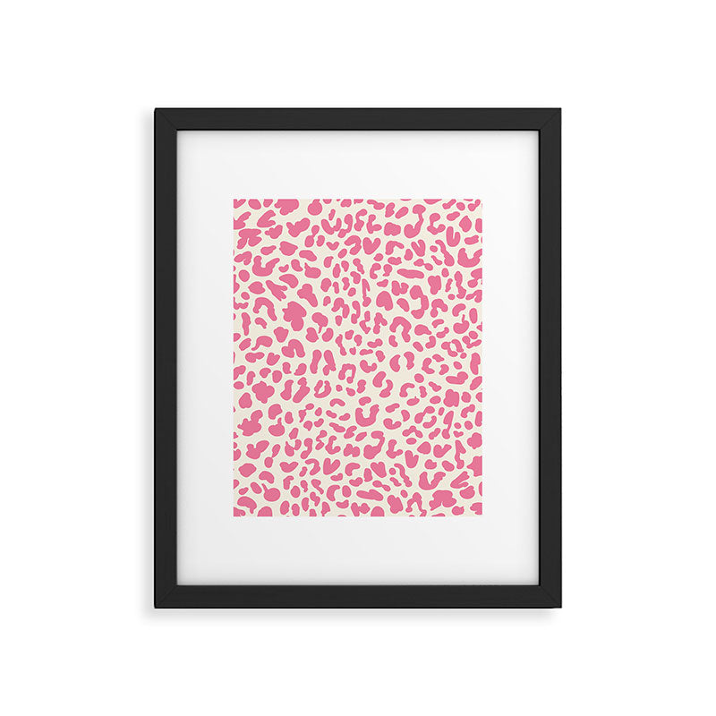 Pink Leopard Print Framed Art Print Gallery Image 6