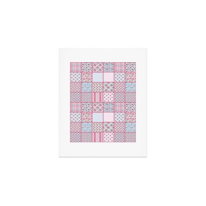 Pretty Pastel Patchwork Art Print Gallery Image 1