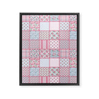 Pretty Pastel Patchwork Framed Canvas Print Gallery Image 8