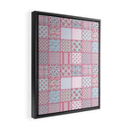 Pretty Pastel Patchwork Framed Canvas Print Gallery Image 2