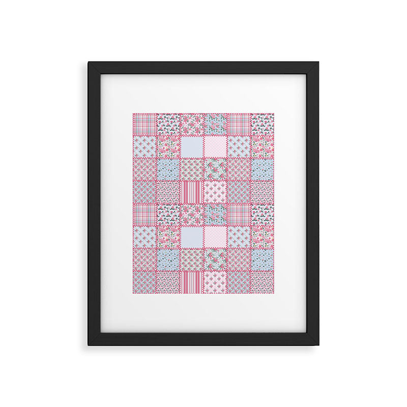 Pretty Pastel Patchwork Framed Art Print Gallery Image 6