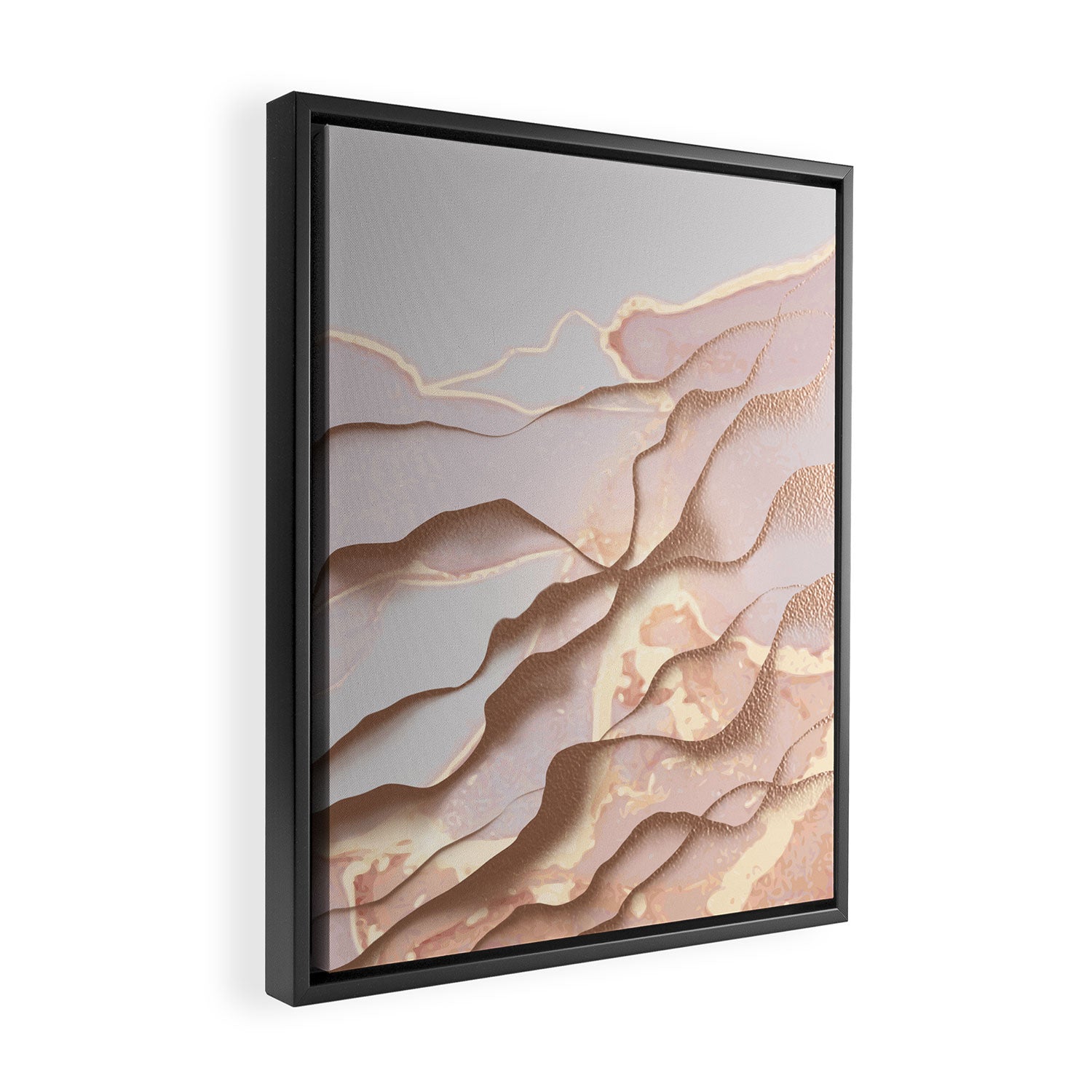 Rose Gold Sands Framed Canvas Print Gallery Image 2
