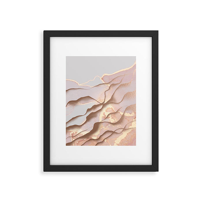 Rose Gold Sands Framed Art Print Gallery Image 1
