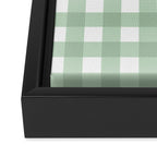Sage Green Gingham  Framed Canvas Print Gallery Image 3
