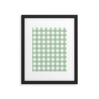 Sage Green Gingham  Framed Art Print Gallery Image 6