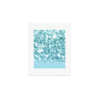 Sparkly Frozen Blue Glitter Ombre Art Print Gallery Image 1