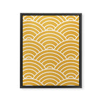 Sunshine Yellow Wave Pattern Framed Canvas Print Gallery Image 8