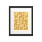 Sunshine Yellow Wave Pattern Framed Art Print Gallery Image 6