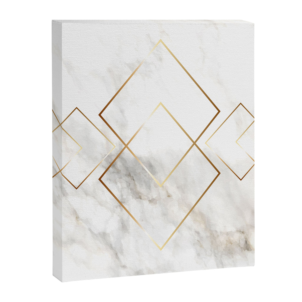 White Marble Gold Diamond Canvas Print Gallery Image 8