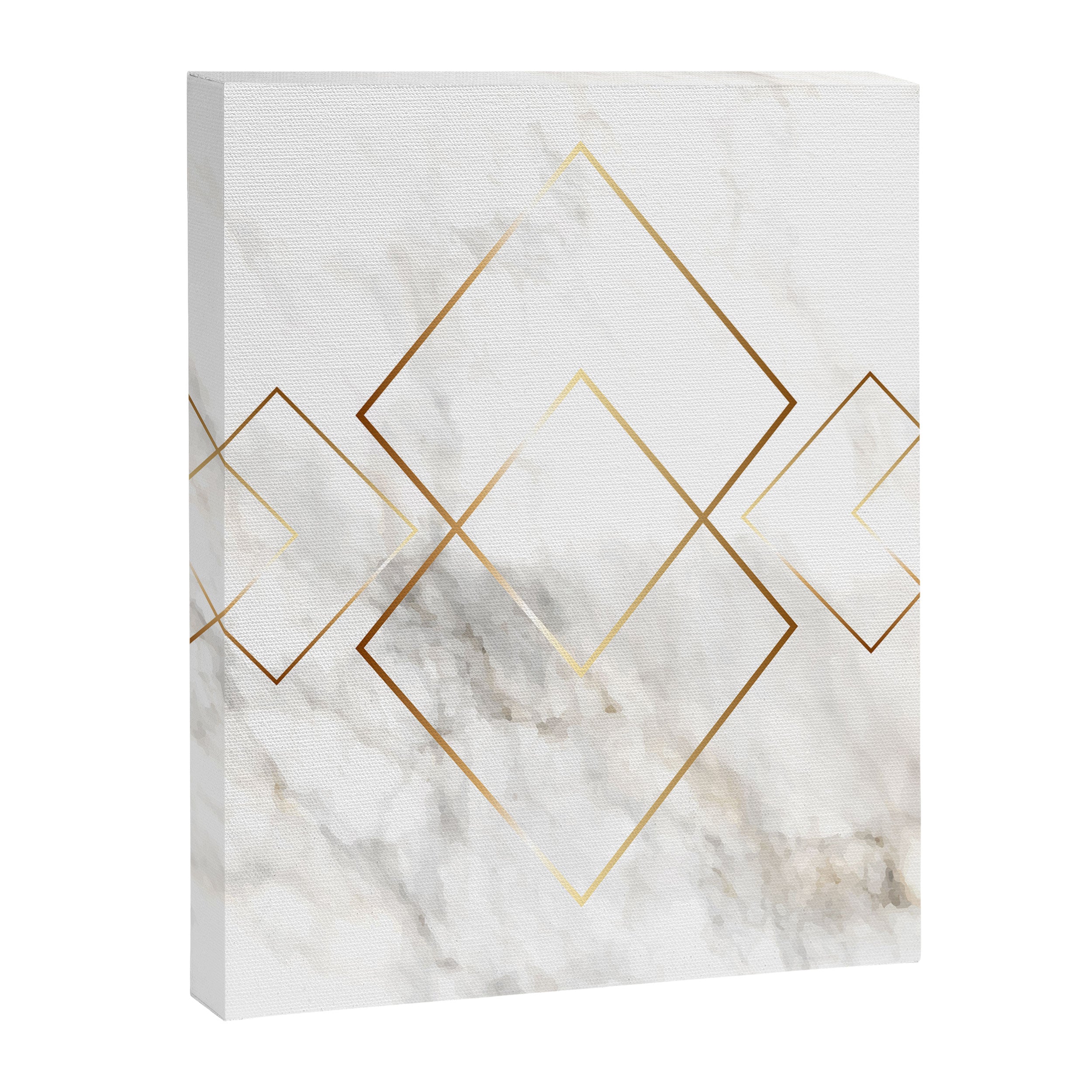 White Marble Gold Diamond Canvas Print Gallery Image 8