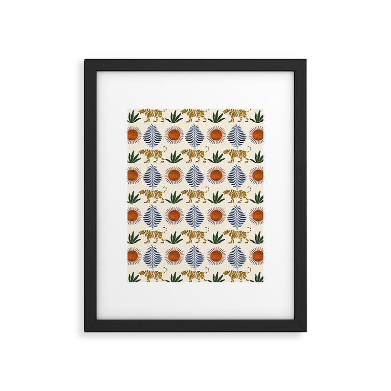 Jungle Tiger Print Framed Art Print Gallery Image 6