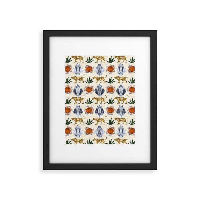 Jungle Tiger Print Framed Art Print Gallery Image 1