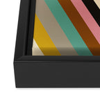 Mid Century Geometric Pattern Technicolor Diamond  Framed Canvas Print Gallery Image 3