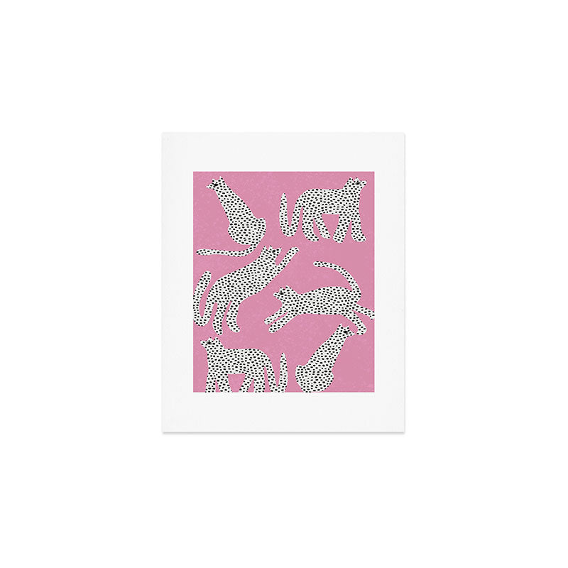 Pink Leopard Art Print Gallery Image 1