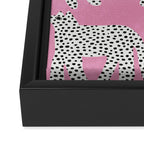 Pink Leopard Framed Canvas Print Gallery Image 3