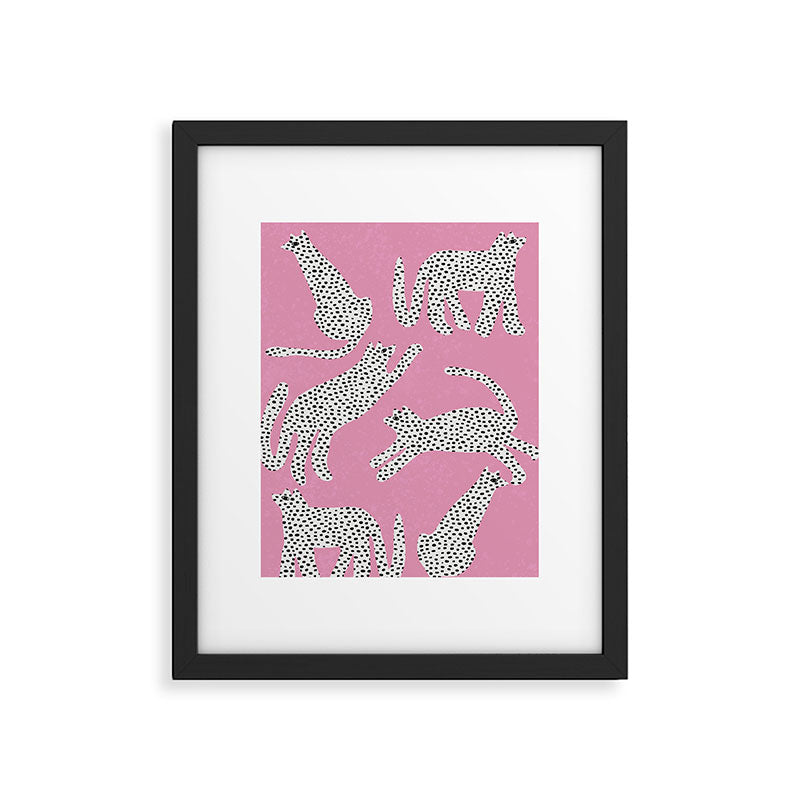 Pink Leopard Framed Art Print Gallery Image 6