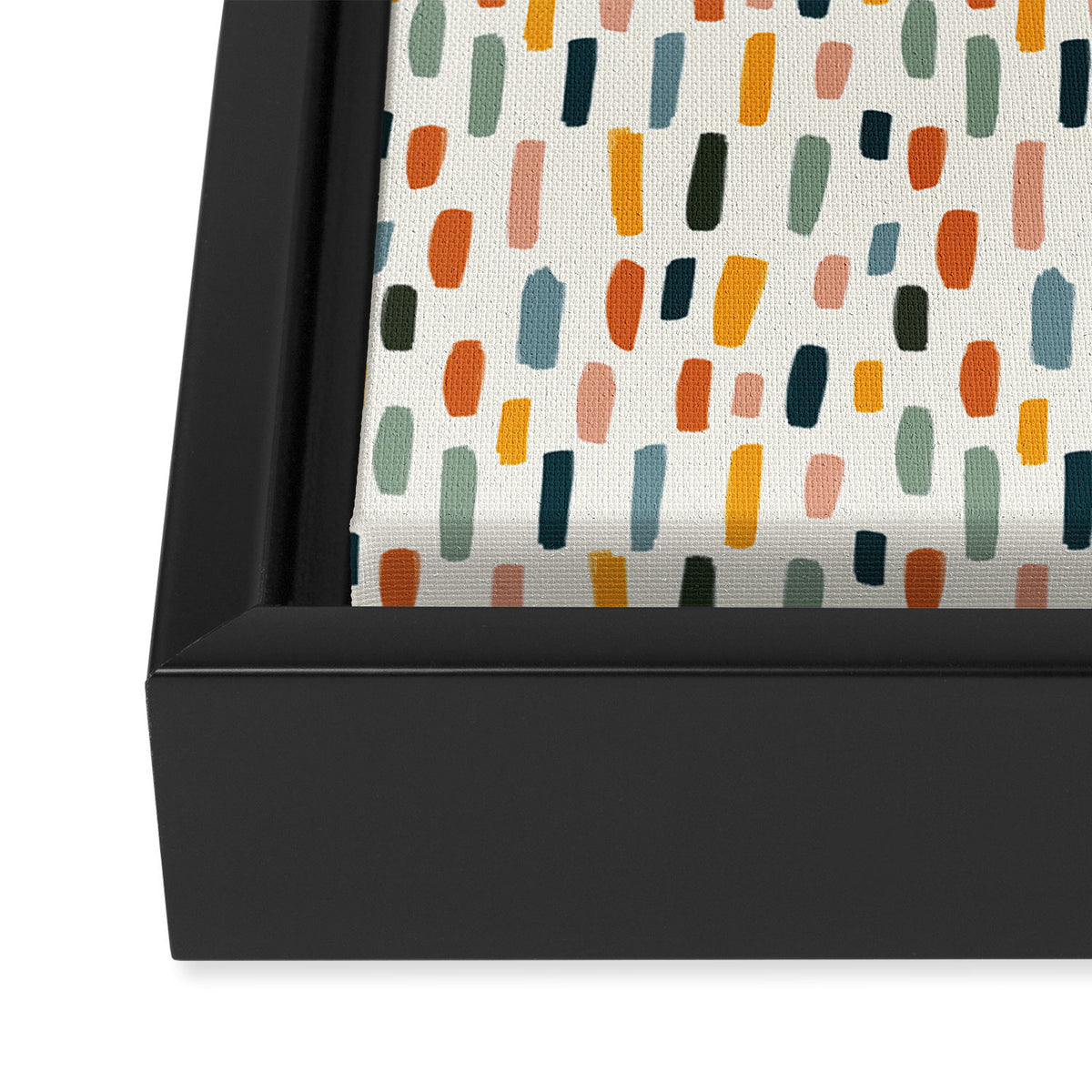 Rainbow Confetti Pattern Framed Canvas Print Gallery Image 3