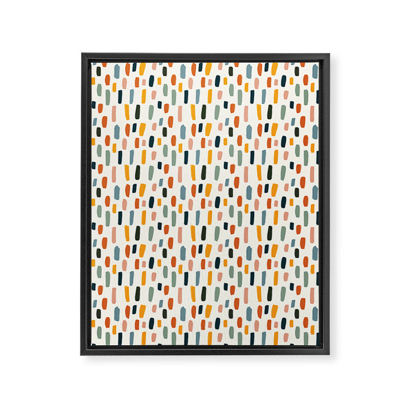 Rainbow Confetti Pattern Framed Canvas Print Gallery Image 8