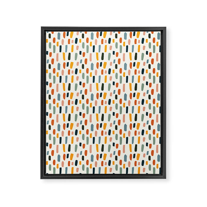 Rainbow Confetti Pattern Framed Canvas Print Gallery Image 1
