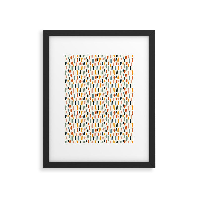 Rainbow Confetti Pattern Framed Art Print Gallery Image 6