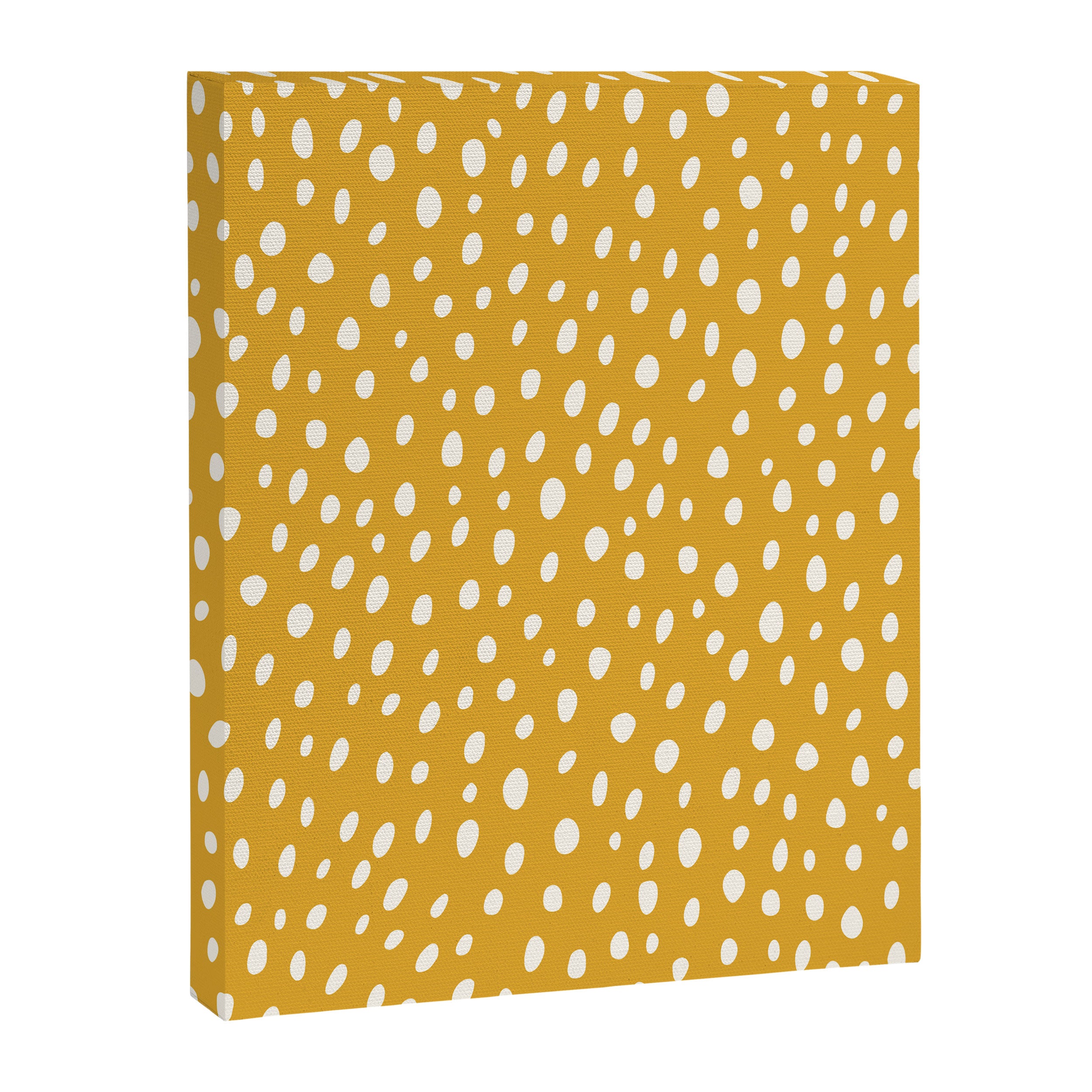 Yellow Polka Dot Spotted Pattern Abstract Print Dots Canvas Print Gallery Image 8