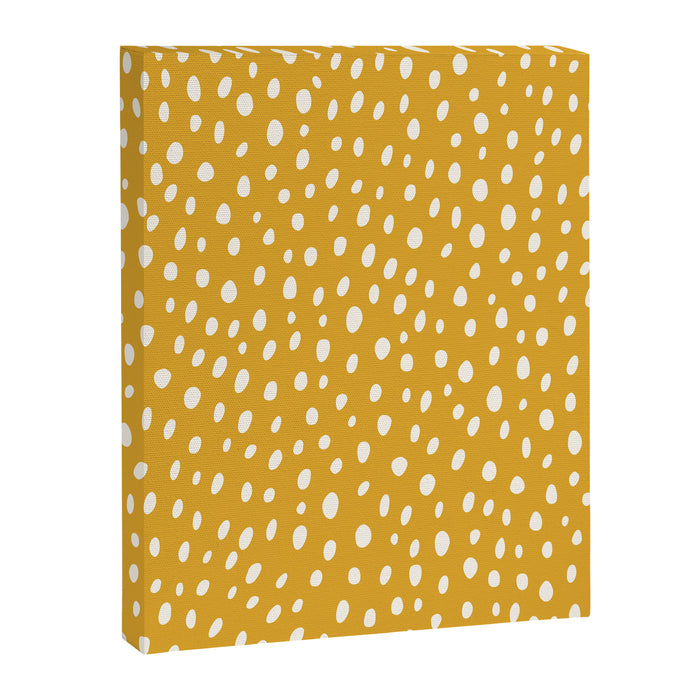 Yellow Polka Dot Spotted Pattern Abstract Print Dots Canvas Print Gallery Image 1