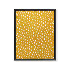 Yellow Polka Dot Spotted Pattern Abstract Print Dots Framed Canvas Print Gallery Image 8