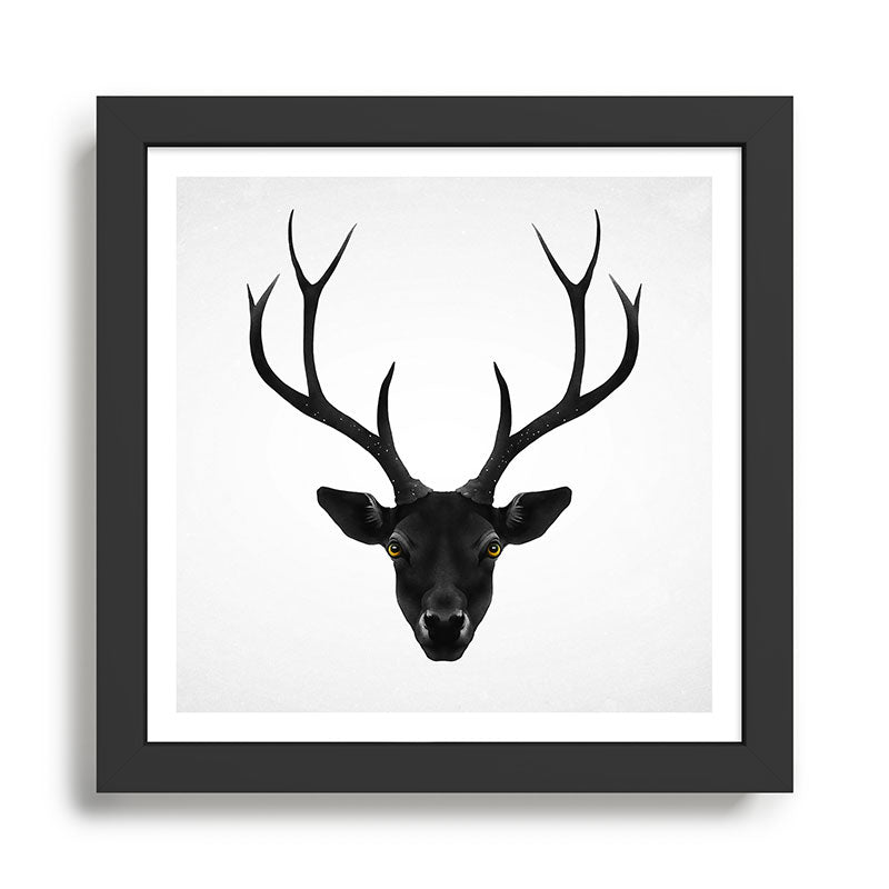 The Black Deer Framed Art Print Gallery Image 1