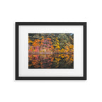Autumn Reflections, Woodland Lake in Fall Forest Framed Art Print Gallery Image 5