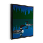 Loons in a Woodland Lake Framed Canvas Print Gallery Image 2