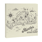 Martha's Vineyard Map Canvas Print Gallery Image 3